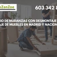 Mudanzas con desmontaje y montaje de muebles en Madrid nacional