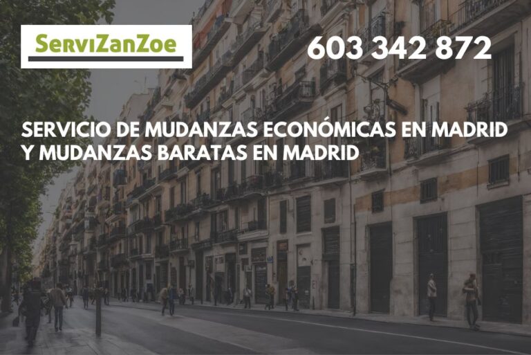 Mudanzas económicas en Madrid / Mudanzas baratas en Madrid