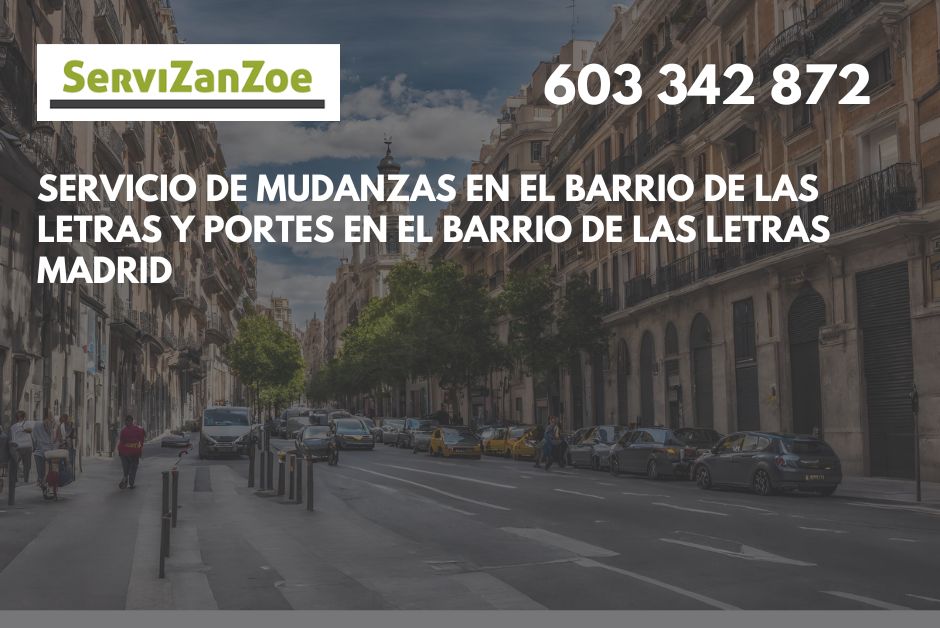 Mudanzas y portes en el Barrio de las Letras Madrid