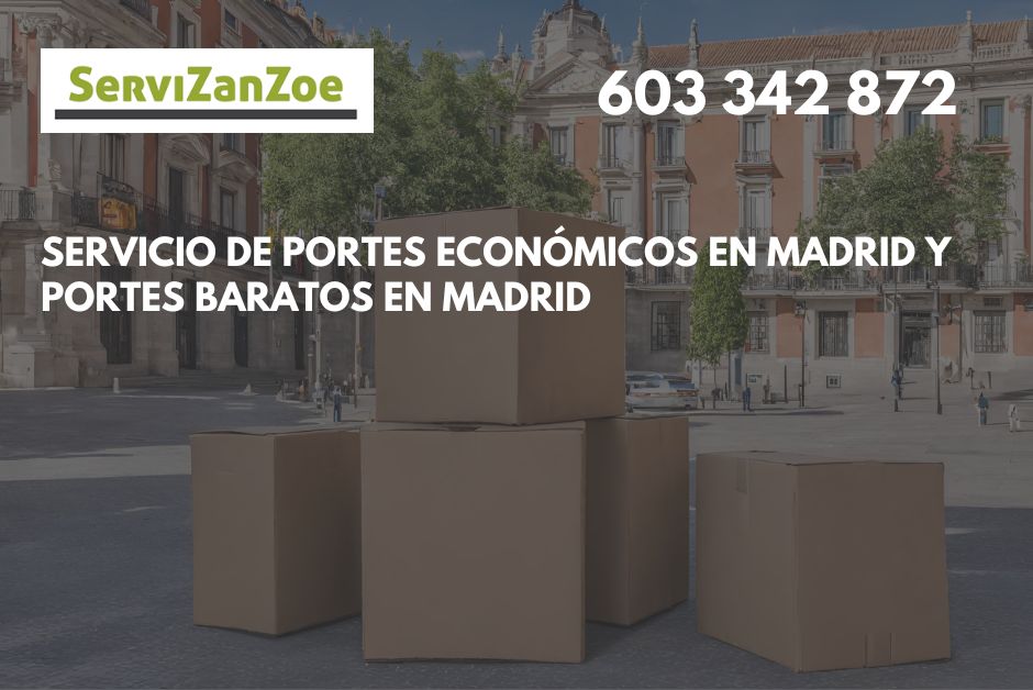 Mudanzas y portes baratos y económicos en Madrid