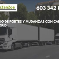 Portes y mudanzas con camión en Madrid