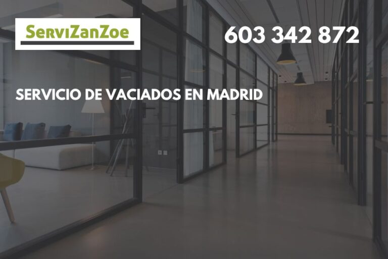 Servicio de vaciados en Madrid