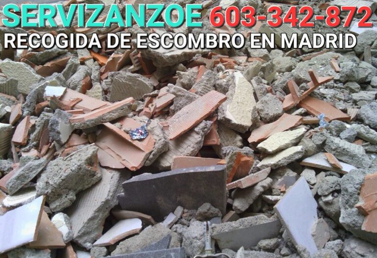 Desescombros en Carabanchel – Madrid