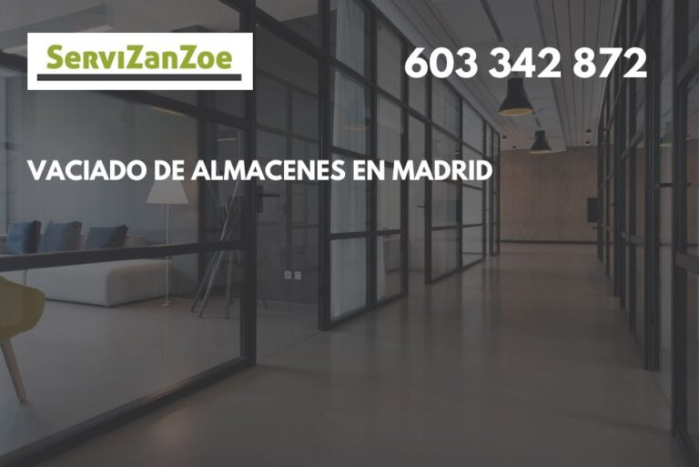 Vaciado de almacenes en Madrid / vaciado almacenes Madrid