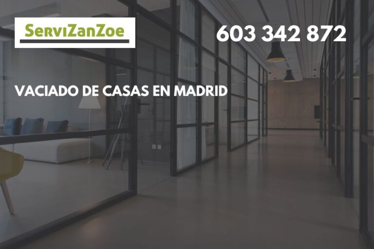 Vaciado de casas en Madrid / vaciado casas Madrid