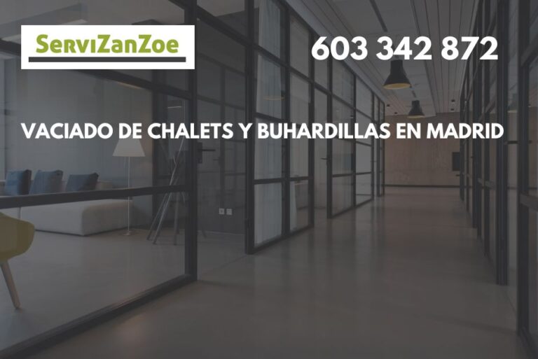 Vaciado de chalets en Madrid / VACIADO DE BUHARDILLAS EN MADRID