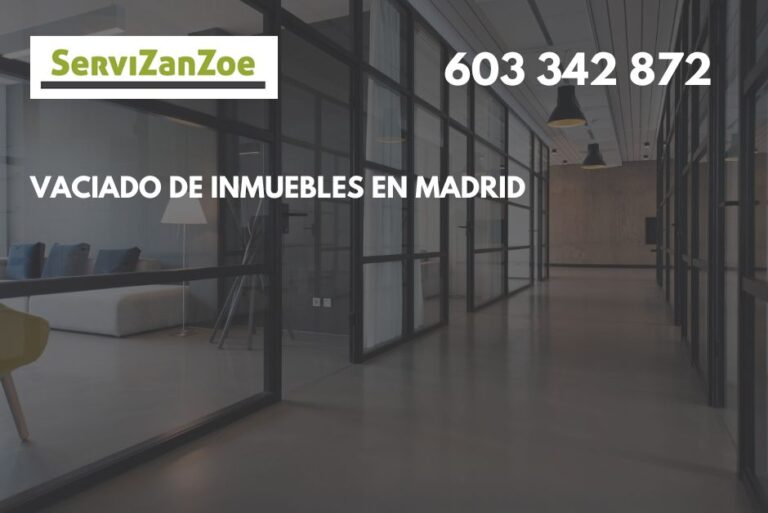 Vaciado de inmuebles en Madrid / vaciado inmuebles Madrid