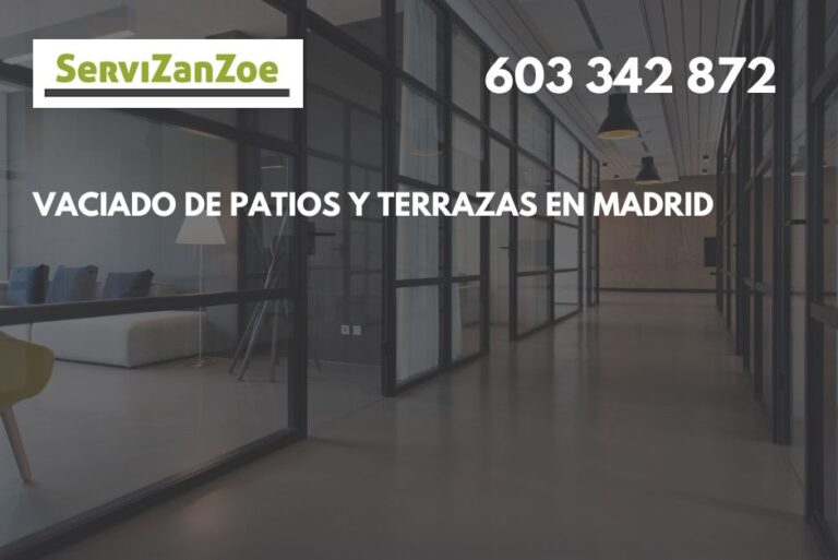 Vaciado de patios en Madrid / VACIADO DE TERRAZAS EN MADRID