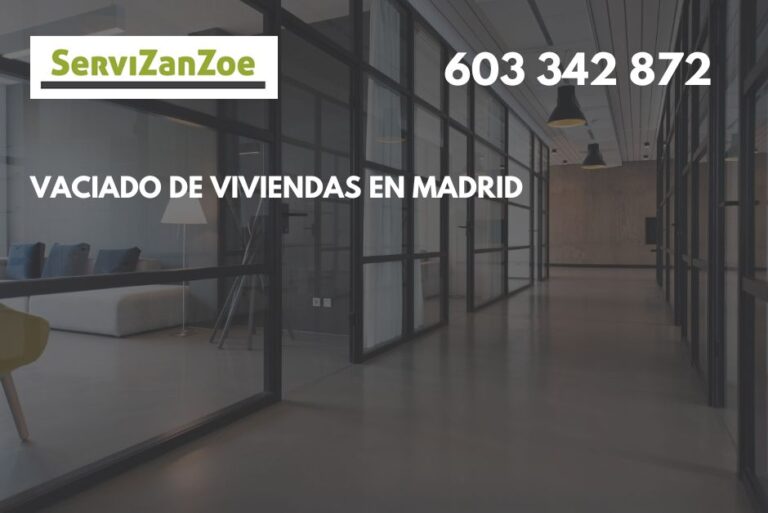 vaciado de viviendas en madrid