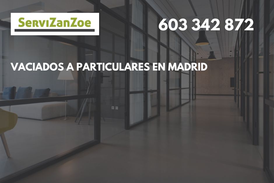 Servicios en Madrid vaciados a particulares en madrid