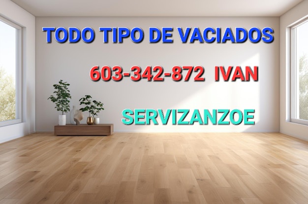 SERVICIO URGENTE DE VACIADOS EN MADRID