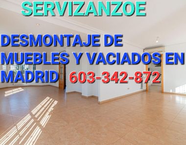 Servicio urgente de desmontaje y vaciado de muebles en Madrid